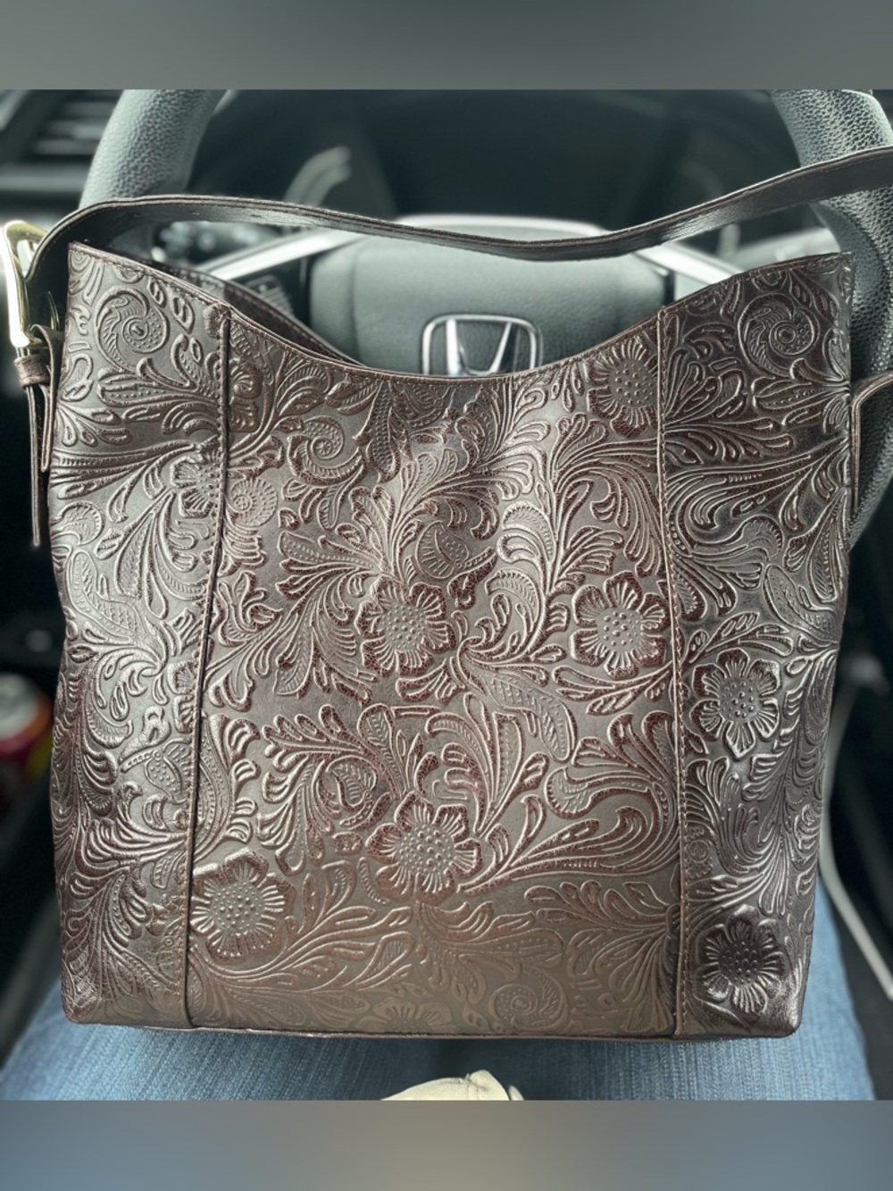 Ashwood Genuine Leather Tooled Purse